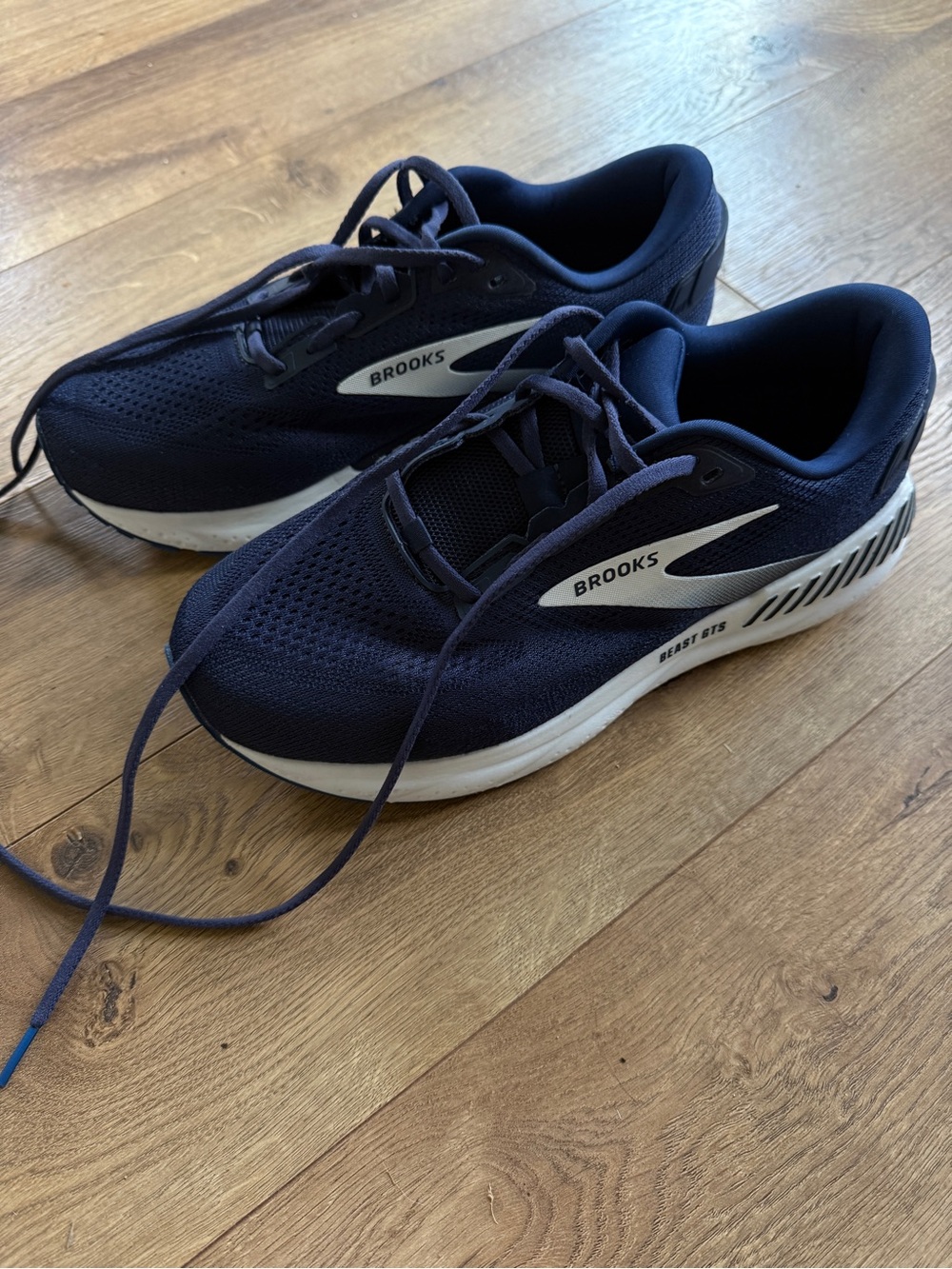 Brooks Men’s Beast GTX Running Shoes — Navy/White